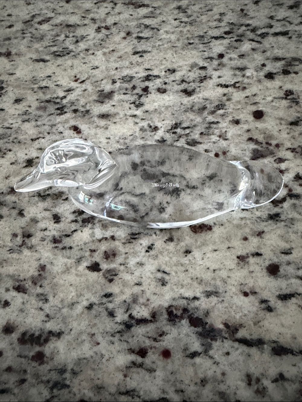 Villeroy & Boch Clear Glass Duck Ornament